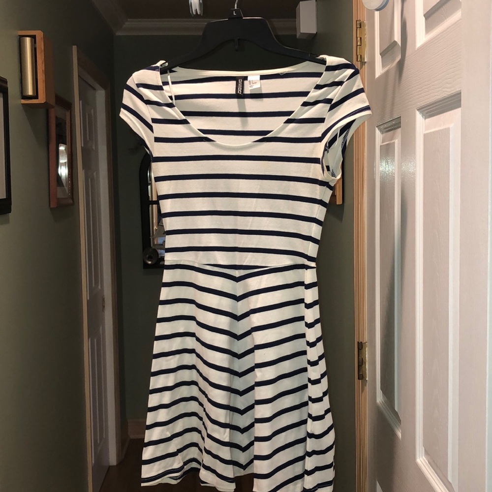 H&M Blue/White Striped Dress
